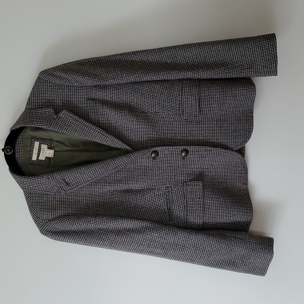 J. Crew Factory | Schoolboy Black and White Houndstooth Blazer
